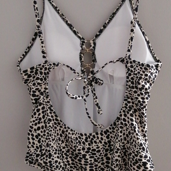 Zaful Ring Leopard One-piece Swimsuit Size L - Picture 4 of 4